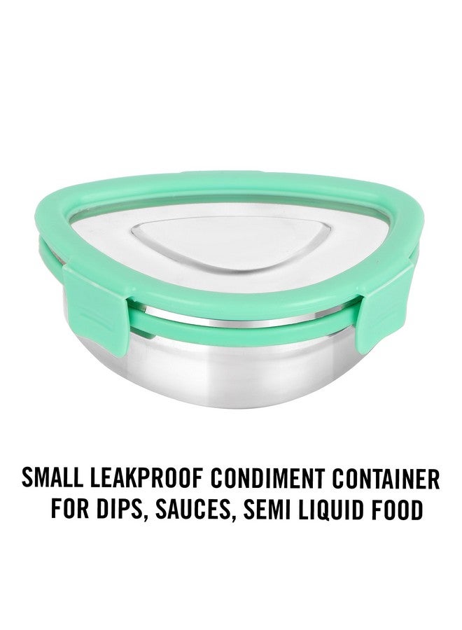 Cello CELLO Oval Eat | 100% Food Grade | Leak Proof and Break Resistant | Ideal for School, College, Office and Outdoor Activities | 2 Containers Lunch Box, 775 ml, Green  - Image 5