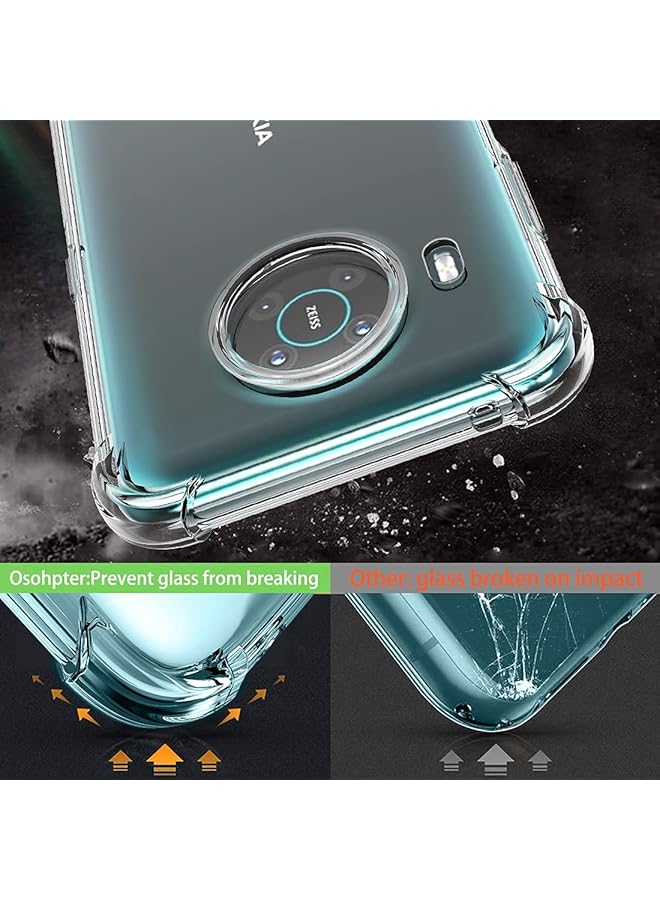 erorex Cover For Nokia X10 5G 2021 Nokia X20 5G 2021 With Tempered Glass Screen Protector 2 Pieces Soft Tpu Four Corner Airbag Anti Scratch Protective Case Nokia X10 X20 5G 2021 Nokia X10 X20 5G Clear - Image 3