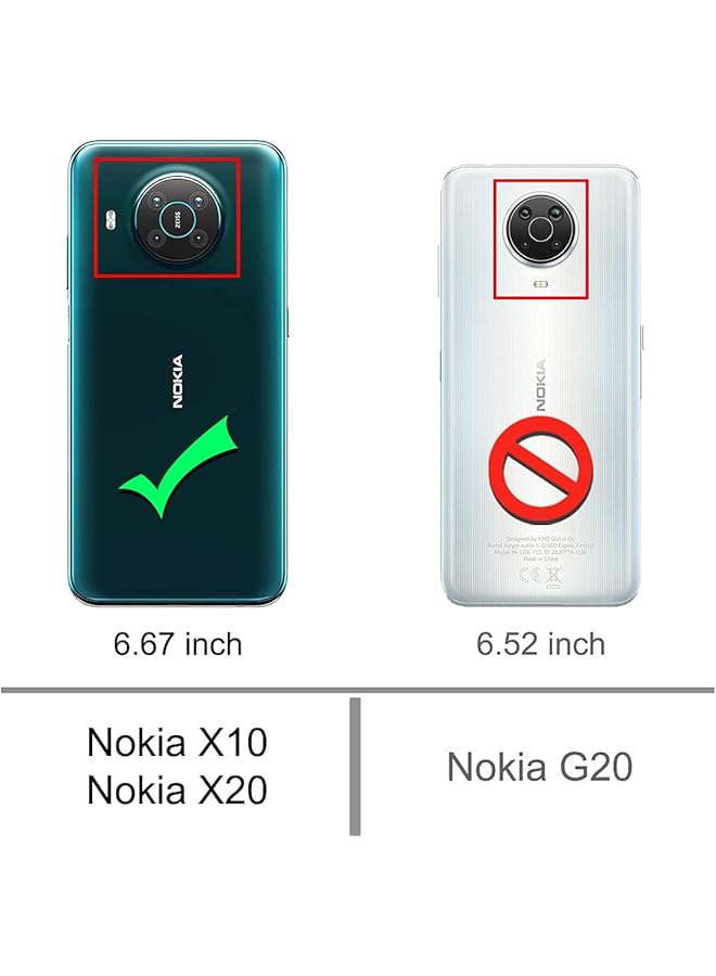 erorex Cover For Nokia X10 5G 2021 Nokia X20 5G 2021 With Tempered Glass Screen Protector 2 Pieces Soft Tpu Four Corner Airbag Anti Scratch Protective Case Nokia X10 X20 5G 2021 Nokia X10 X20 5G Clear - Image 2