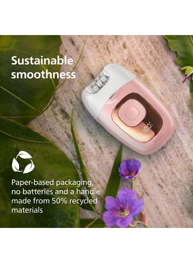 في جي آر VGR V-760 Women's Cordless Hair Removal Trimmer – Compact Design with Precision Blades for Safe and Gentle Grooming - Image 5