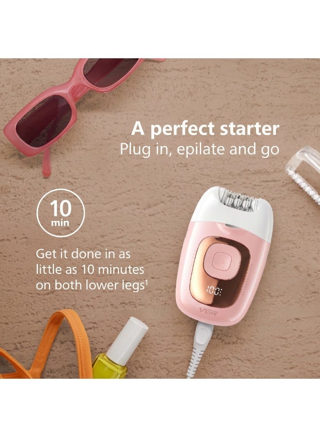 في جي آر VGR V-760 Women's Cordless Hair Removal Trimmer – Compact Design with Precision Blades for Safe and Gentle Grooming - Image 4