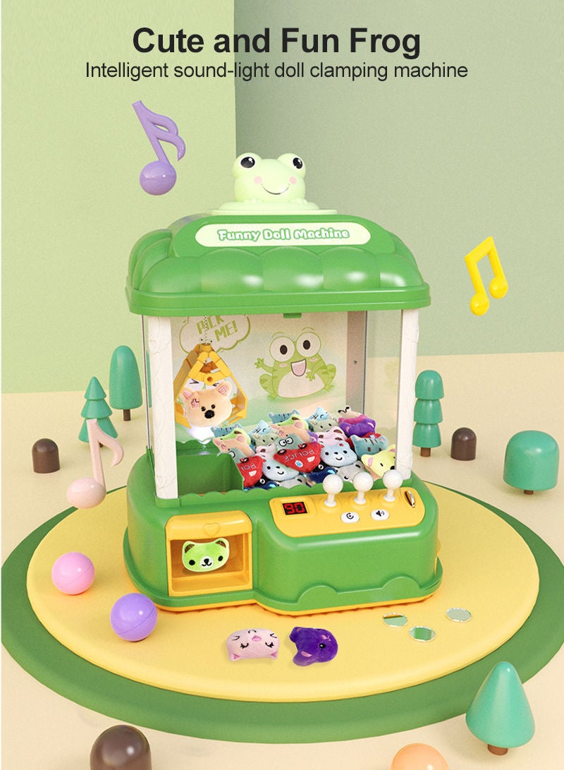 Sharpdo Electronic Doll Machine for Kids, DIY Mini Claw Machine with Music, Light and Candy Grabber for Home Parties, Boys and Girls Fun and Cool Toys Galore Gift (Green) - Image 3
