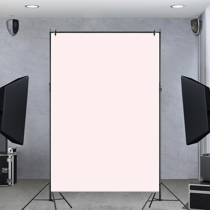 Renaiss 5x7ft Light Pink Backdrop for Photoshoot Portrait Solid Color Chromakey Monochrome Gentle Pale Pink Screen Photography Background Baby Shower Wedding Birthday Party Decors Photo Booth Props - Image 3
