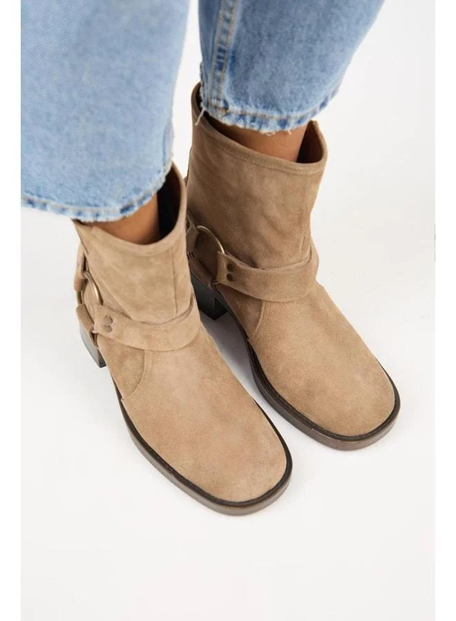 Manijero  (Livia) Women's Genuine Leather Biker Violet Boot for Women | Best Price UAE