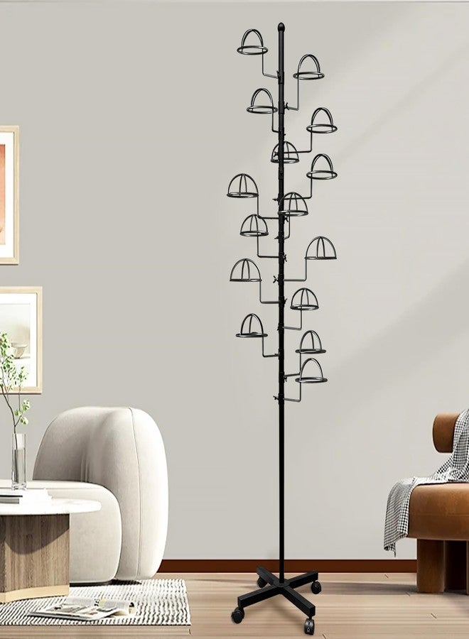 Montex Hat Rack Stand 15 Hooks, Hat Display Stand Metal, Hat Display for Stores, 15 Customizable Circular Hooks - Image 5