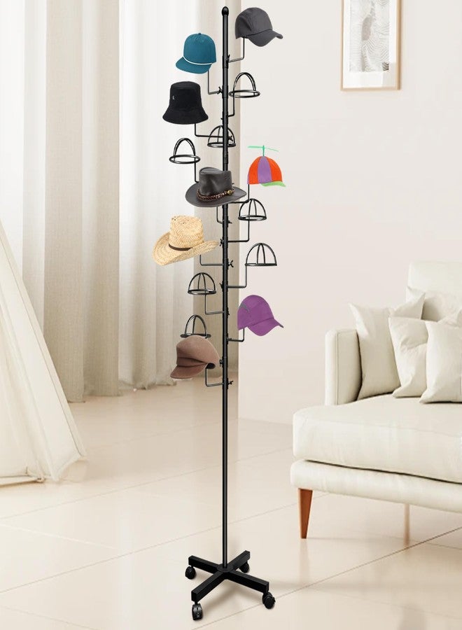 Montex Hat Rack Stand 15 Hooks, Hat Display Stand Metal, Hat Display for Stores, 15 Customizable Circular Hooks - Image 3