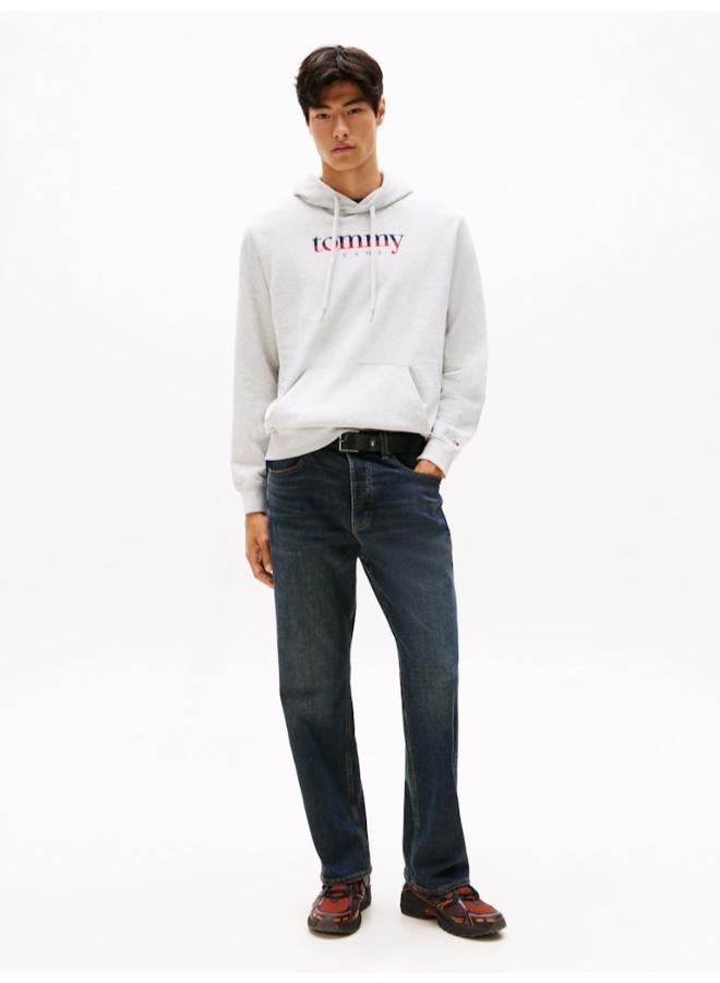 تومي جينز هودي تيري برباط وشعار - Image 4