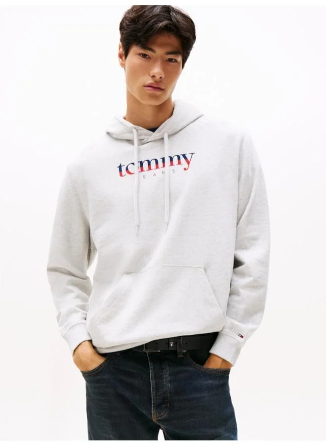 تومي جينز Logo Drawstring Terry Hoody