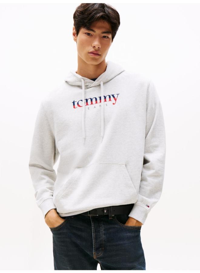 تومي جينز هودي تيري برباط وشعار - Image 1