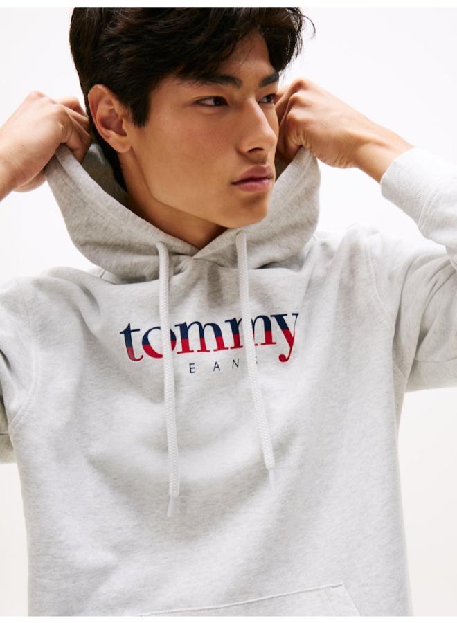 تومي جينز هودي تيري برباط وشعار - Image 3