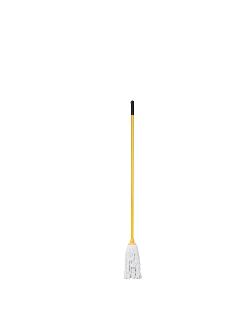 Royalford Dual Colour Cotton Mop, PVC Coated Wooden Handle, RF12784 Super Absorbent 100% Cotton Mop for All Types of Surfaces - Image 1