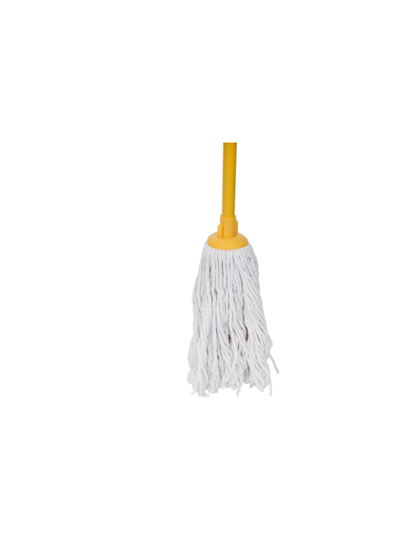 Royalford Dual Colour Cotton Mop, PVC Coated Wooden Handle, RF12784 Super Absorbent 100% Cotton Mop for All Types of Surfaces - Image 2