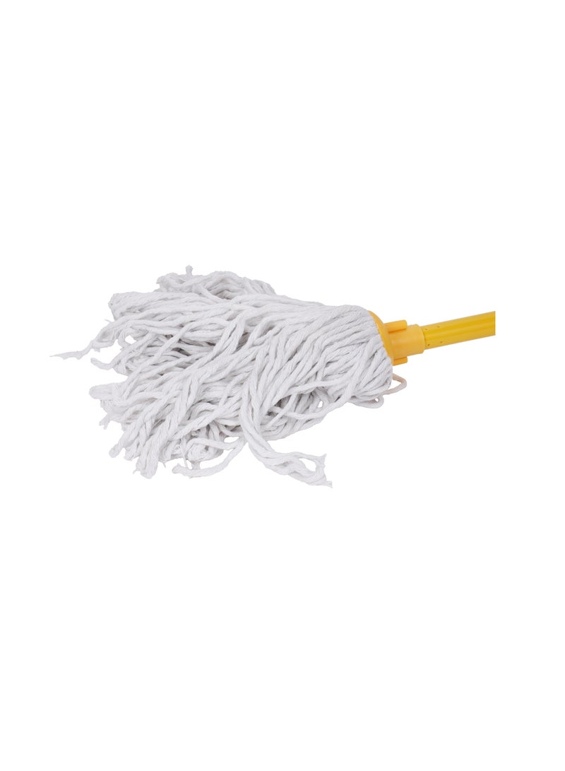 Royalford Dual Colour Cotton Mop, PVC Coated Wooden Handle, RF12784 Super Absorbent 100% Cotton Mop for All Types of Surfaces - Image 3