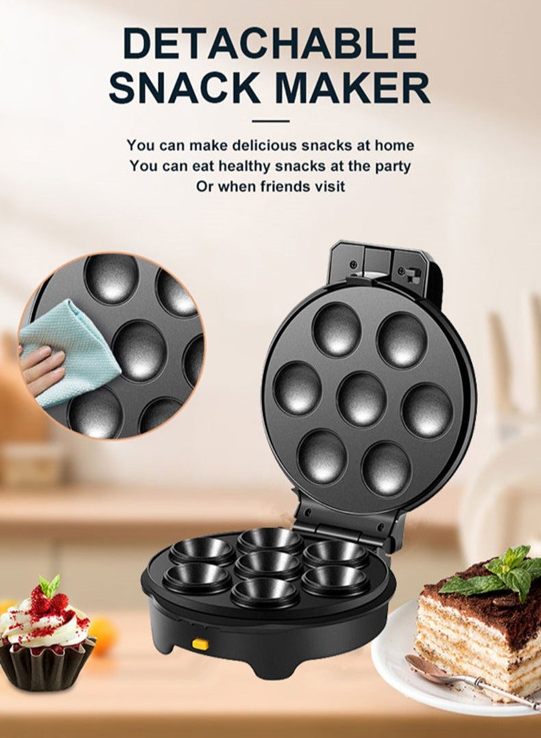 sokany 5 IN 1 Multi Snacks Maker with Donut-Meatball-Waffle-Cake-Pizza Non Stick Detachable Plates, 1000W, SK-08093  - Image 5