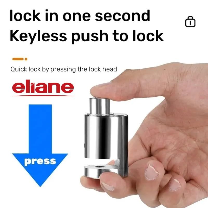 Eliane Disc Lock Motorcycle Brake Anti-Theft Waterproof for Motorcycles Bike Scooter Stainless Steel Heavy Duty Painted Finish Anti Theft 7mm Pin Wheel Locking Security Bike Accessories (Chrome-1Pcs) - Image 5