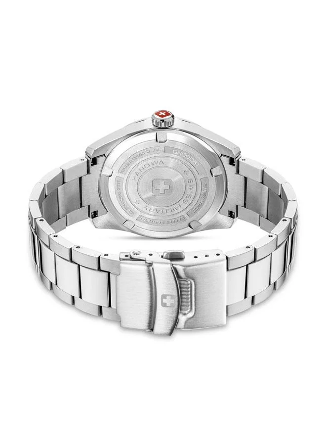 SWISS MILITARY HANOWA Silver Fir 42mm Men's Analog Watch with Stainless Steel Bracelet