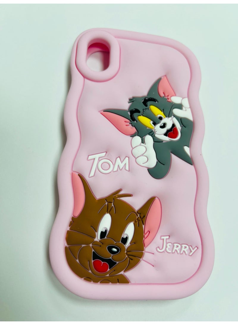 Raxoom For iPhone XR Cover Case with Camera Protection Cute 3D Soft Silicone Protective Design Cartoon Back Cover Silicone (Light Pink) - Image 1