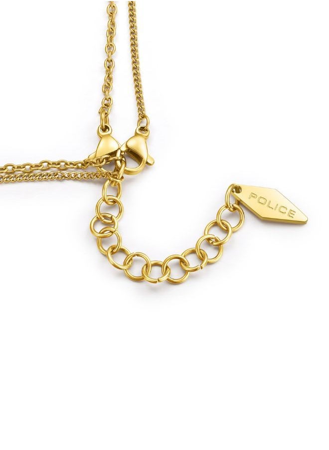 POLICE - Exagon Necklace For Women Yellow Gold Plated - Image 1