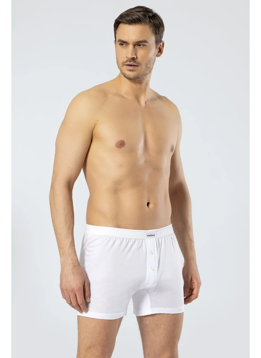 يو اس بولو اسن Single Jersey Woven White Classic Men's Boxer 50% Modal 50% Cotton