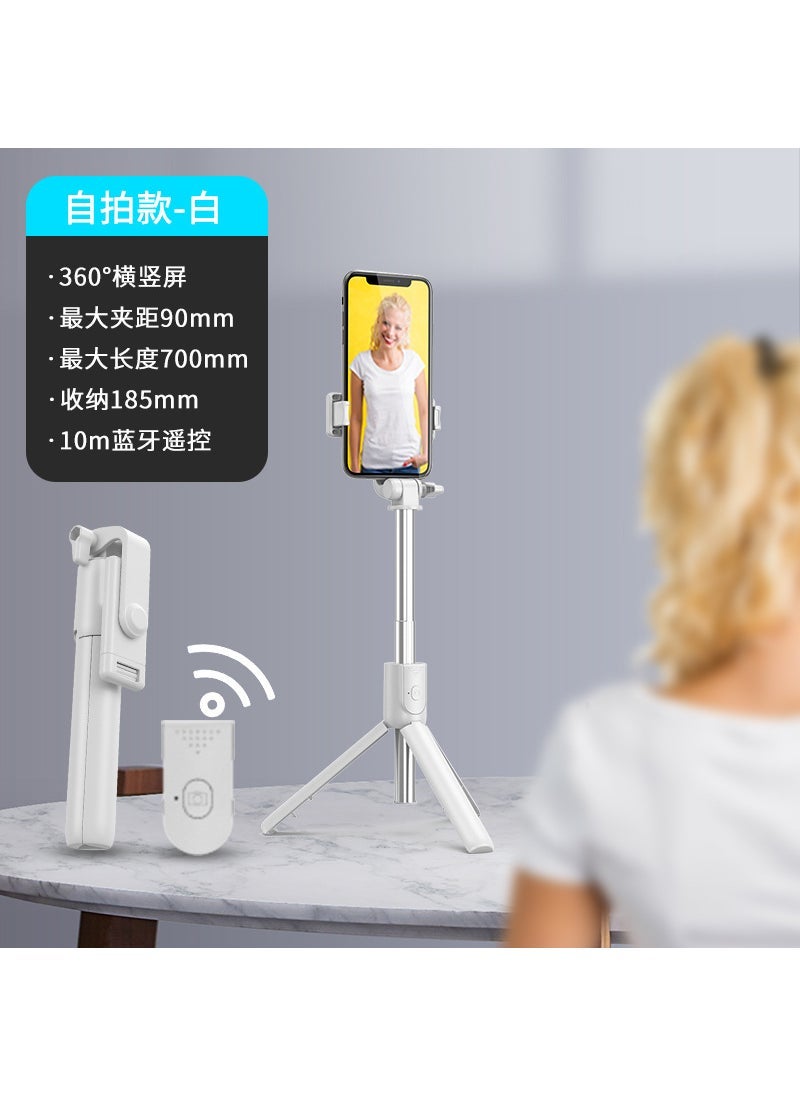 Extendable Bluetooth Selfie Stick with Fill Light AY01-1.6m photography bracket black (standard with hot shoe phone holder)