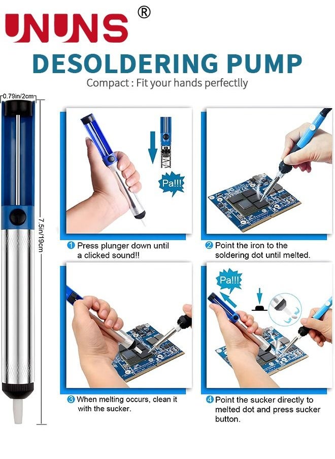 UNUNS - Electric Grinder Set,15Pcs Soldering Iron Kit,60W Digital Soldering Gun With Adjustable Temperature Controlled,5Pcs Soldering Tips,Welding Tool - Image 1