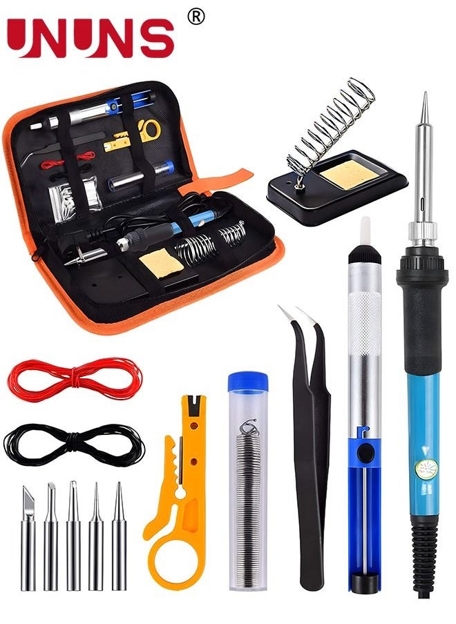 UNUNS - Electric Grinder Set,15Pcs Soldering Iron Kit,60W Digital Soldering Gun With Adjustable Temperature Controlled,5Pcs Soldering Tips,Welding Tool - Image 1