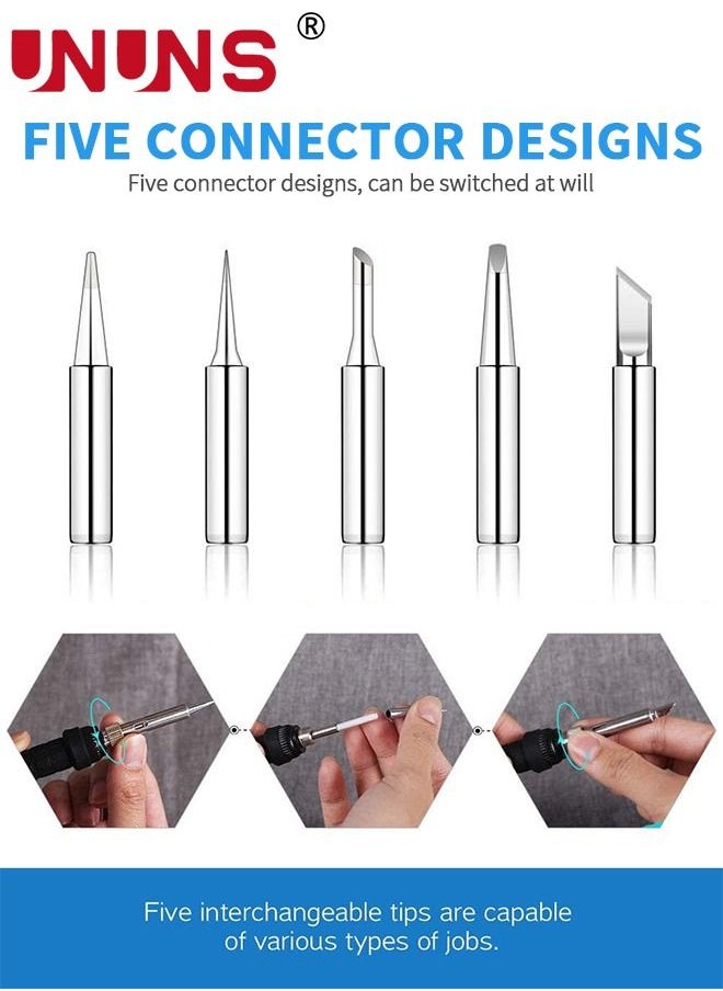 UNUNS - Electric Grinder Set,15Pcs Soldering Iron Kit,60W Digital Soldering Gun With Adjustable Temperature Controlled,5Pcs Soldering Tips,Welding Tool - Image 1