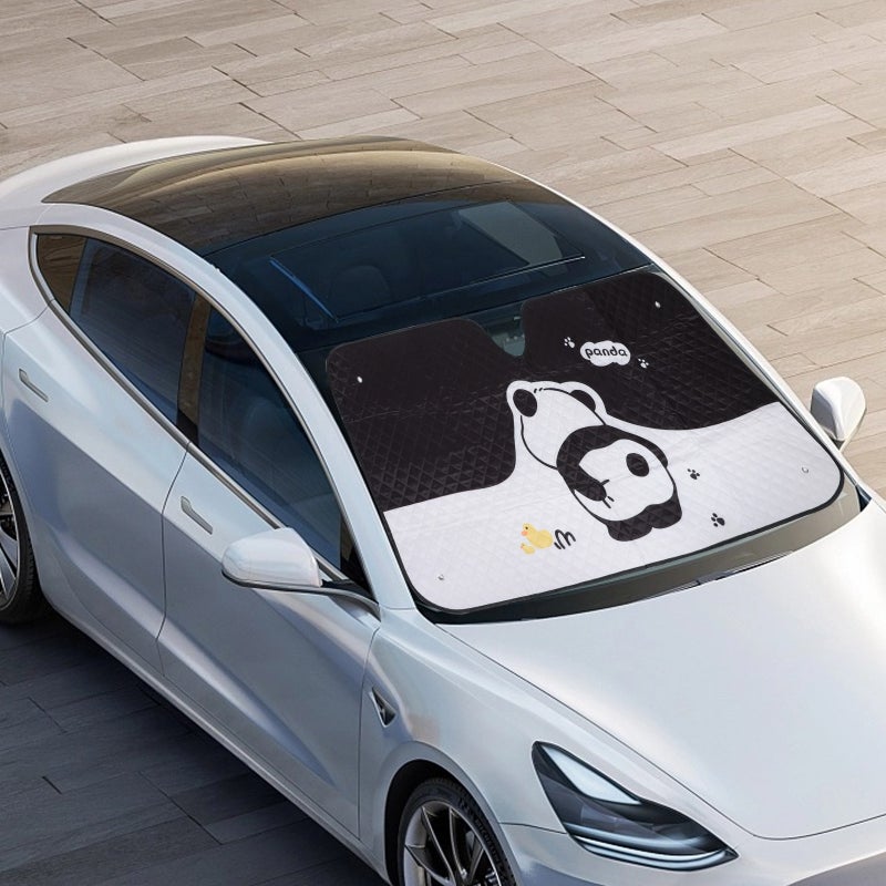 🚗 واقي شمس زجاج السيارة لحماية لوحة القيادة من أشعة الشمس تصميم سهل التركيب - Image 5