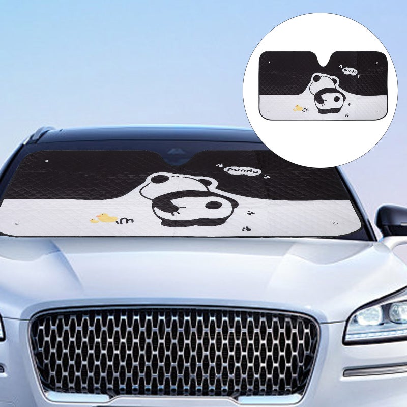 🚗 واقي شمس زجاج السيارة لحماية لوحة القيادة من أشعة الشمس تصميم سهل التركيب - Image 1