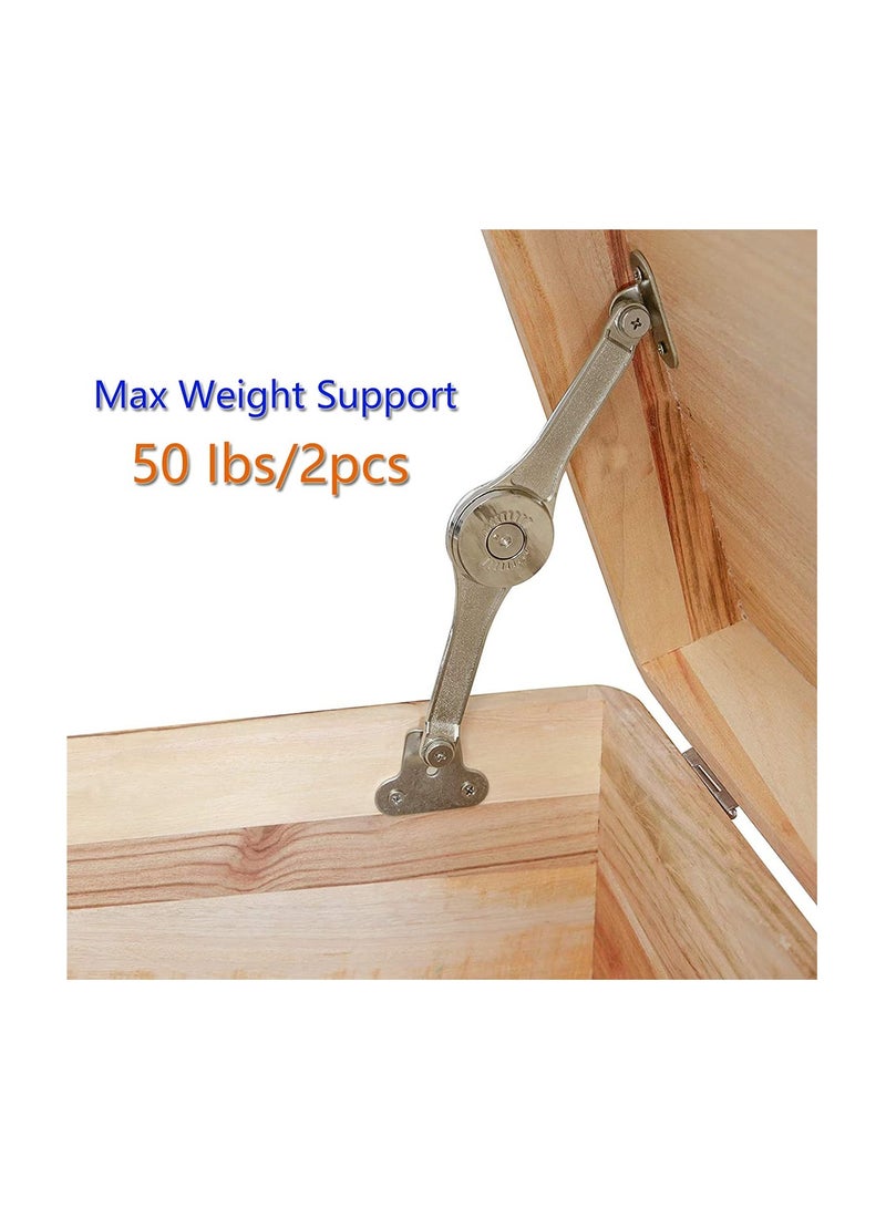 Excefore Lid Support Hinge, 2 pcs Toy Box Hinges Soft Close, Lid Support Hinges Heavy Duty , Soft Close Hinges for Chest Toy Box, Chest Hinges Support 50lb 110 Degree  - Image 3