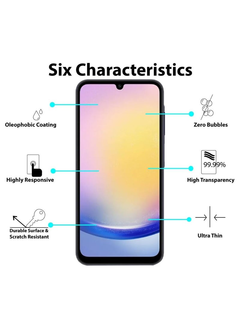 BORTONY Samsung Galaxy A15 / A25 / M15 Screen Protector 9H Hardness Scratch Resistance Screen Protector Touch Sensitive Case Friendly Tempered Glass for Galaxy A15 / A25 / M15 - Image 2