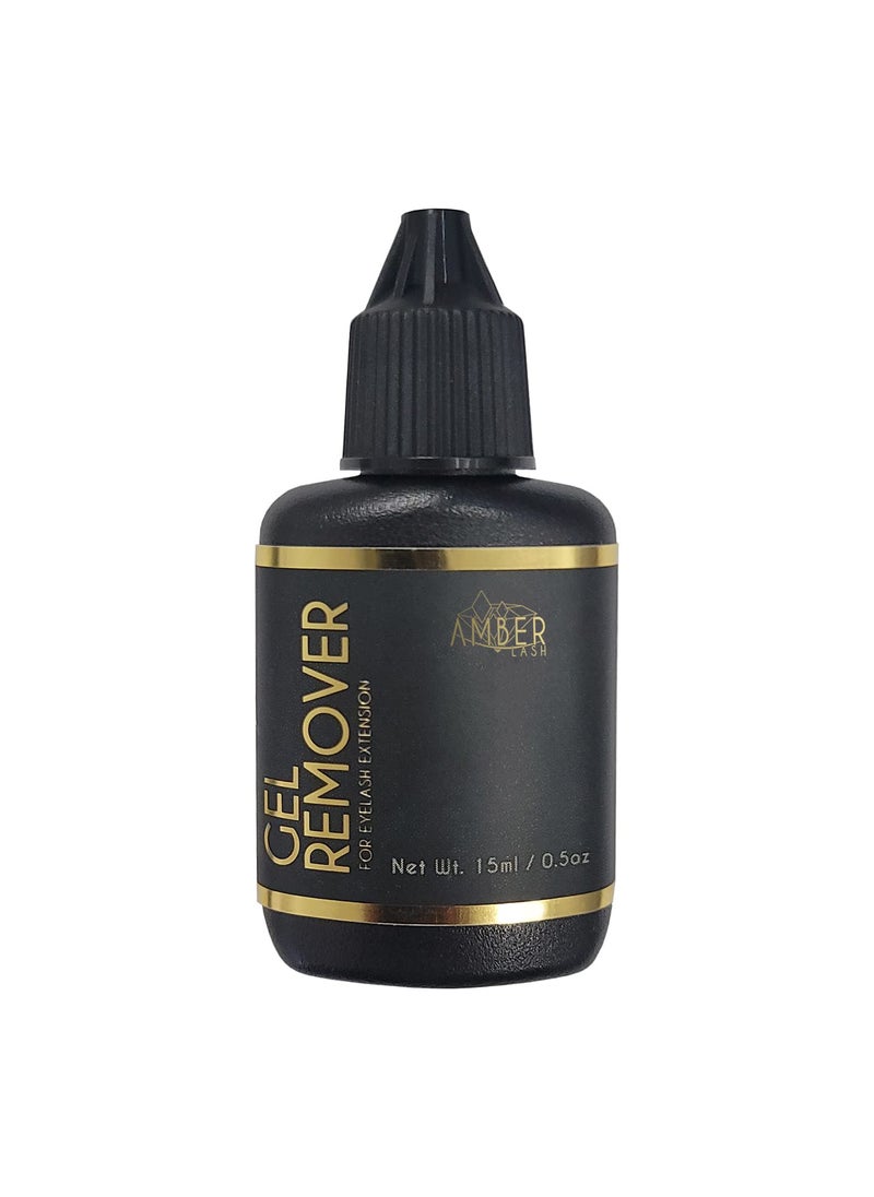 Amber Lash Amber Lash Safe Eyelash Extension Remover Gel 15ml, Gentle, Fast Acting Lash Glue Remover for Eyelash Extensions, Works in Just 60 Seconds - Non-Irritating Professional Eyelash Extension Gel Remover 
