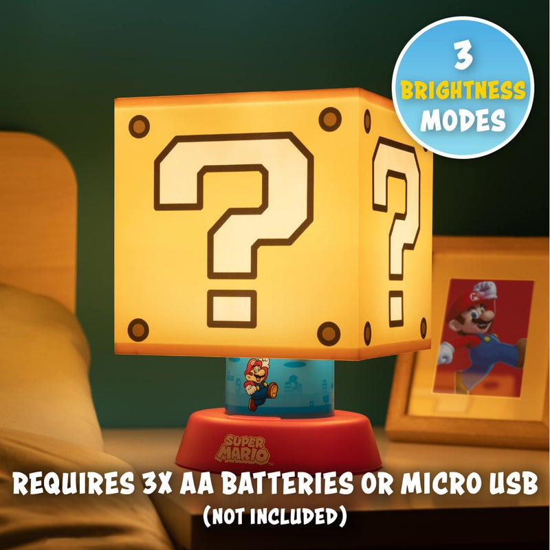 Paladone Super Mario Icon Lamp with 3 Brightness Settings and Auto Shut Off, Nintendo Game Merchandise and Themed Bedside Decor for Kids - Image 2