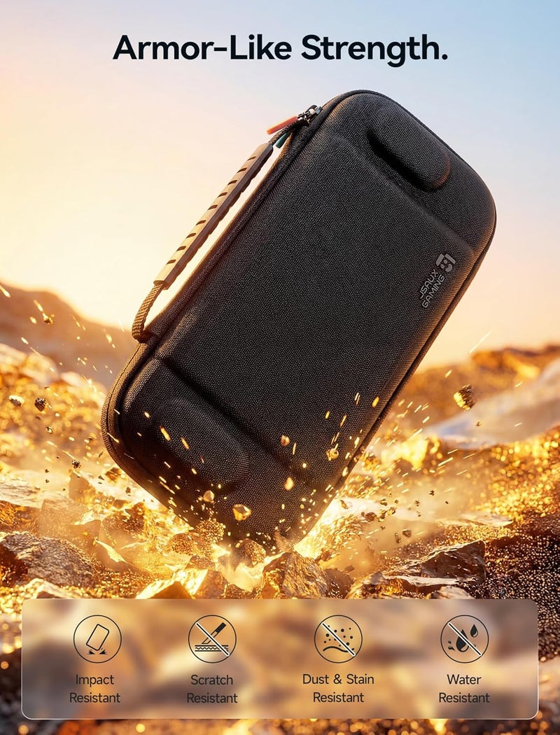 jsaux Salt mist resistant Slim Carrying Case | Compatible with Switch 2 (2025) - Holds 12 Game Cards - Felt Hard Shell - Earthquake Resistant - Splashproof - Dustproof - Slim - Easy to Carry - Travel Storage Case All-scene compatible build - Image 3