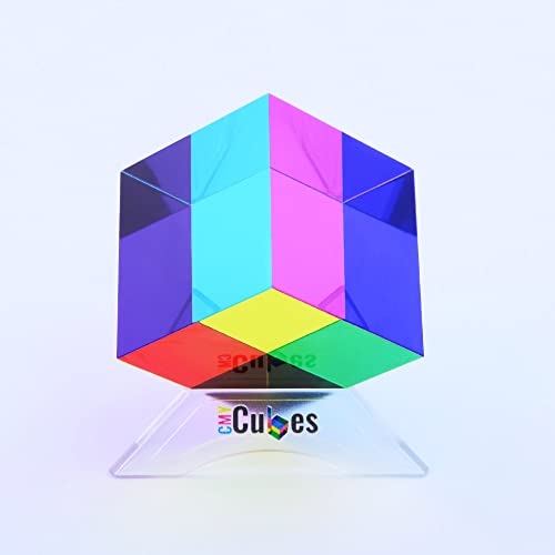 CMY Cubes Crystal Clear Display Stand - Cube Stand Pedestal for Displaying, Exploring & Showcasing Your Prism Cube Holder & Storage Stand - Image 3