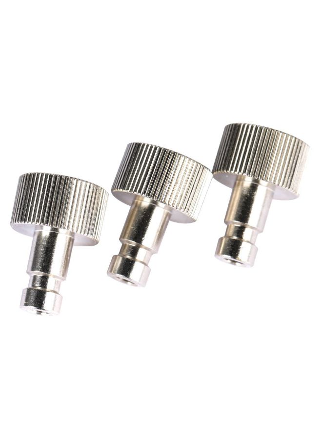 Loquat Household Airbrush Quick Adapter Set For Paint Spray Fans Silver - Image 2