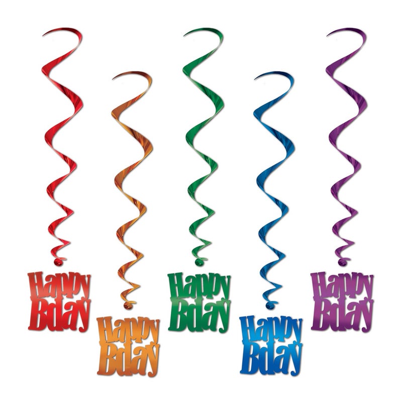 Beistle Happy Birthday Whirls Party Accessory - Image 1