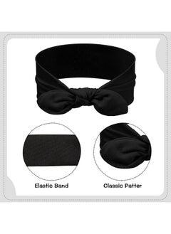 Giegxin Giegxin 12 Pack Colorful Polyester Cloth Headbands for Girls Removable Rabbit Ear Bow Hairbands Hair Accessories, 12 Colors  - Image 3