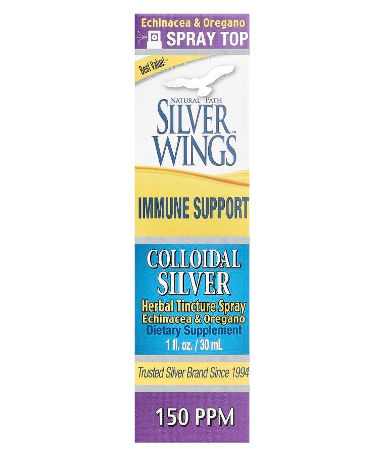 Colloidal Silver Herbal Tincture Spray Echinacea & Oregano 1 fl oz (30 ml)
