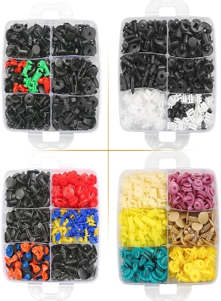 1240 Piece Auto Push Clips and Auto Fastener Kit - 32 Most Common Sizes Nylon Bumper Fender Rivets with 10 Ties and Fastener Remover for Toyota, GM, Ford, Honda, Chevrolet - Image 2