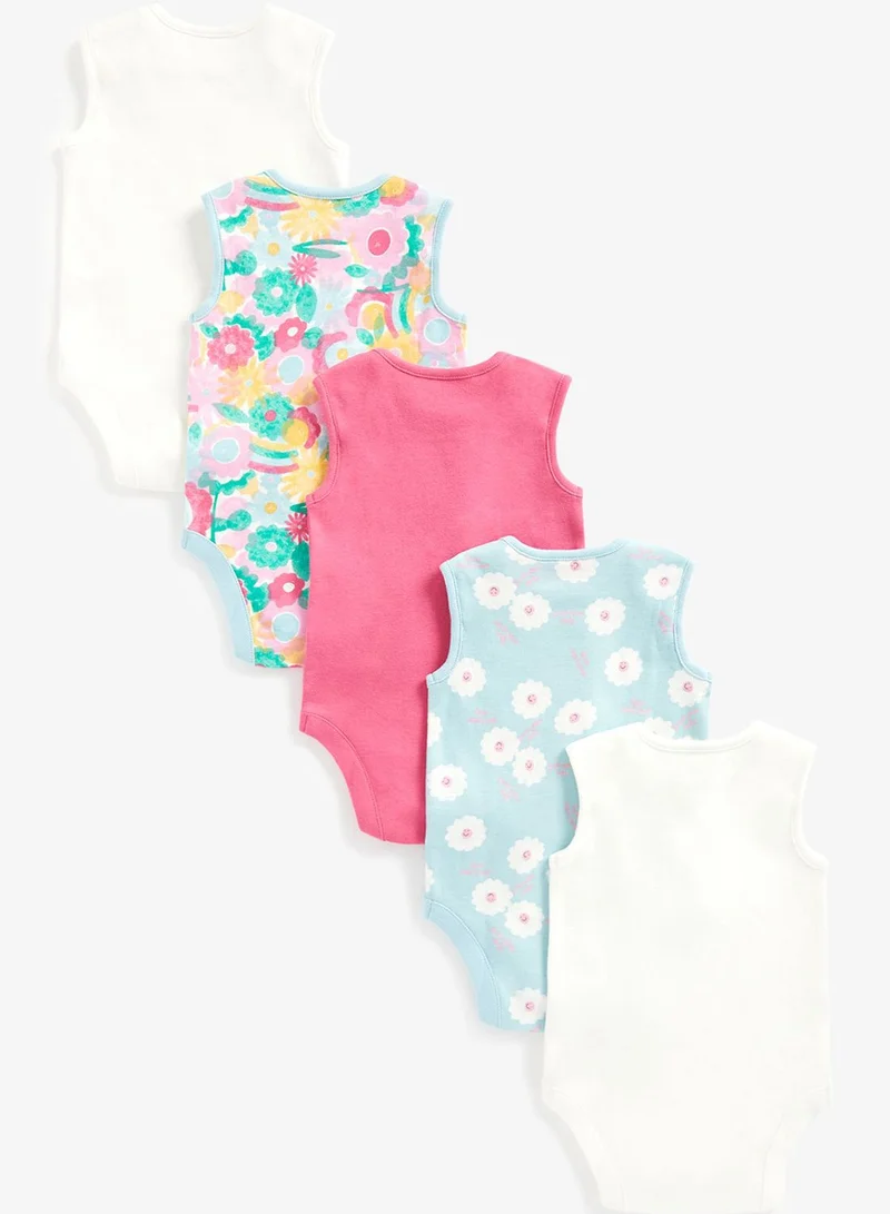 mothercare Daisy Bodysuits - 5 Pack