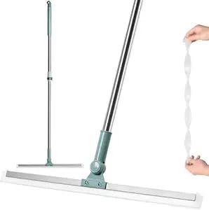 Lumevo 50-Inch Rotating Floor Wiper – PVND Heavy Duty Squeegee with 180° Swivel Head for Bathroom, Tiles & Wet Floors – Sage Green - Image 1