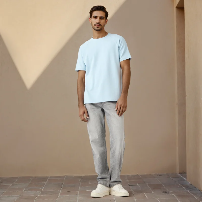 سبلاش فيڤ Textured Raglan Sleeves T-shirt