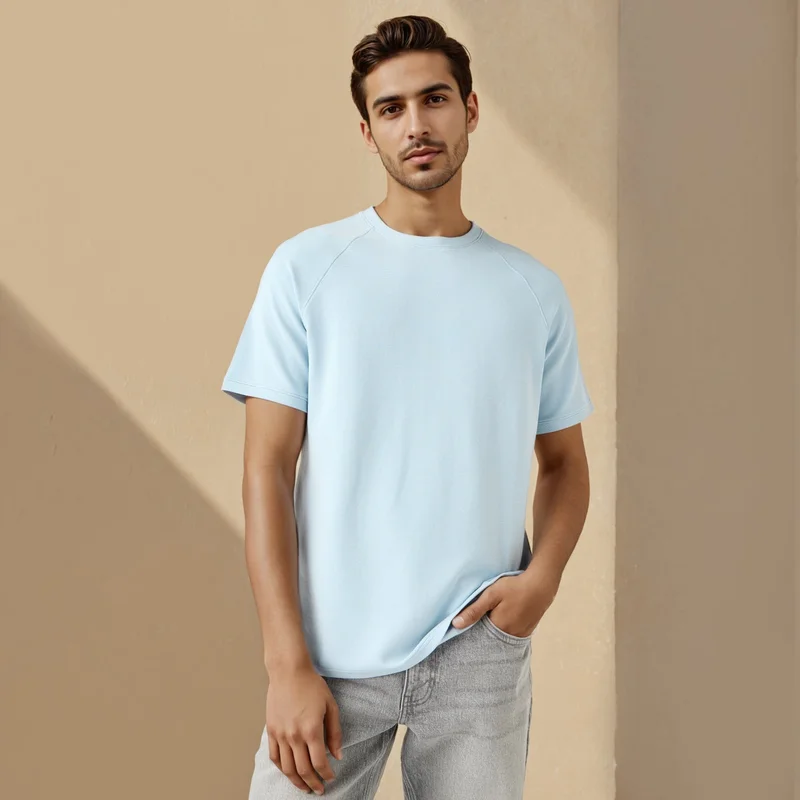 Splash FAV Textured Raglan Sleeves T-shirt