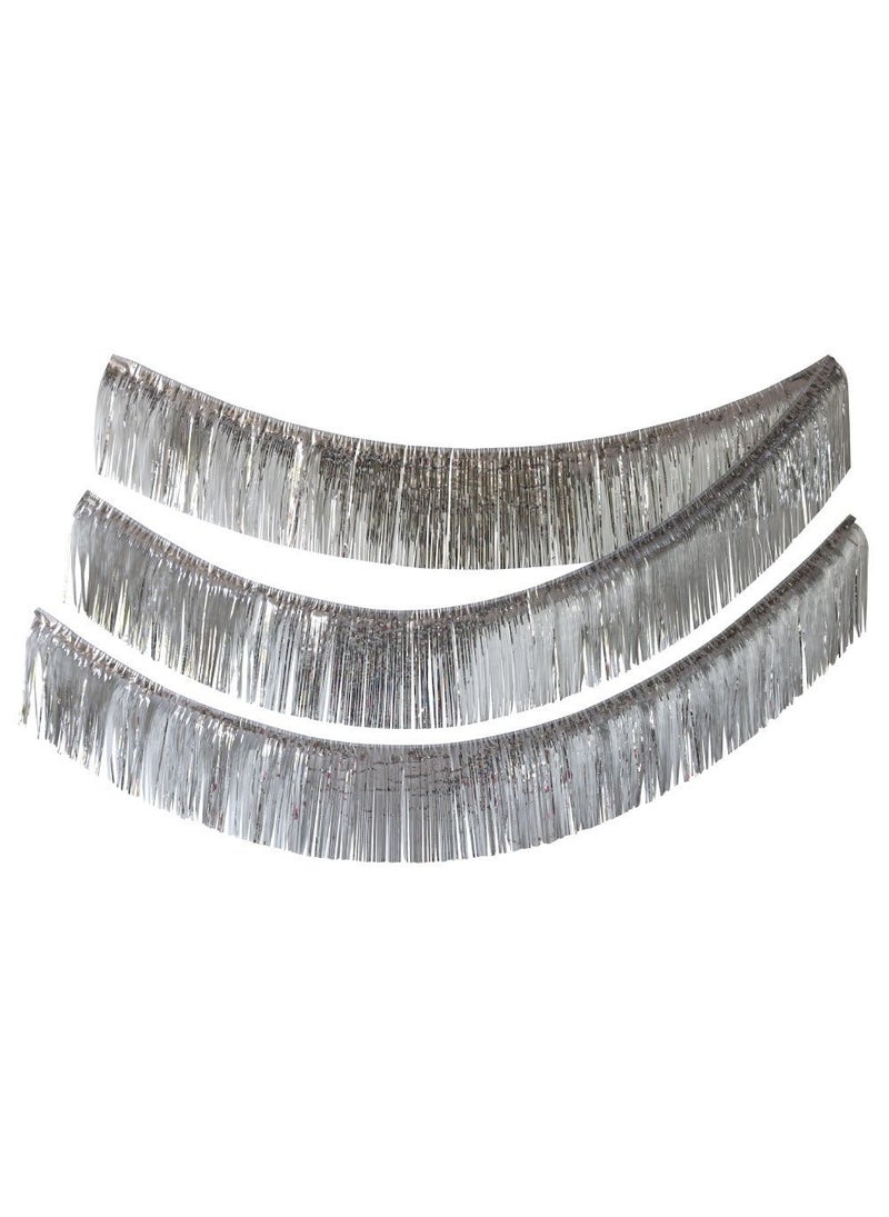Folat Fringe Garland Silver Foil 600cm - Image 2