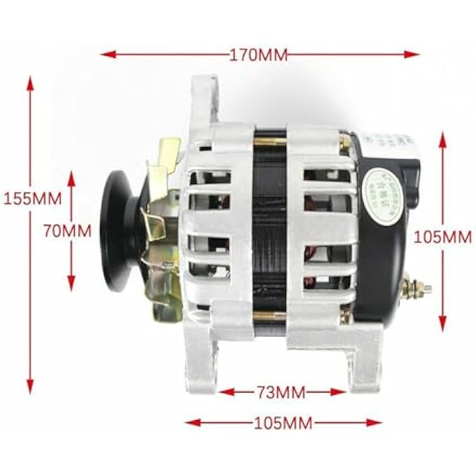 OLONETO 110V/220V 1500W Permanent Magnet Brushless Alternator, Low Speed Generator With Pure Copper Coil, Voltage Stabilization, Compact Design(110V) - Image 4