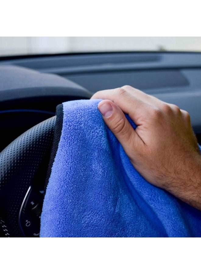 Microfibre Car Cleaning Cloths 3 Pack, 500 GSM High Density Polishing Towels, Super Absorbent Soft Microfiber Cloth for Car Motorcycle Washing Drying Paint Care Polishing, 30×30cm - Image 5