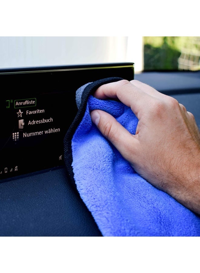 Microfibre Car Cleaning Cloths 3 Pack, 500 GSM High Density Polishing Towels, Super Absorbent Soft Microfiber Cloth for Car Motorcycle Washing Drying Paint Care Polishing, 30×30cm - Image 2