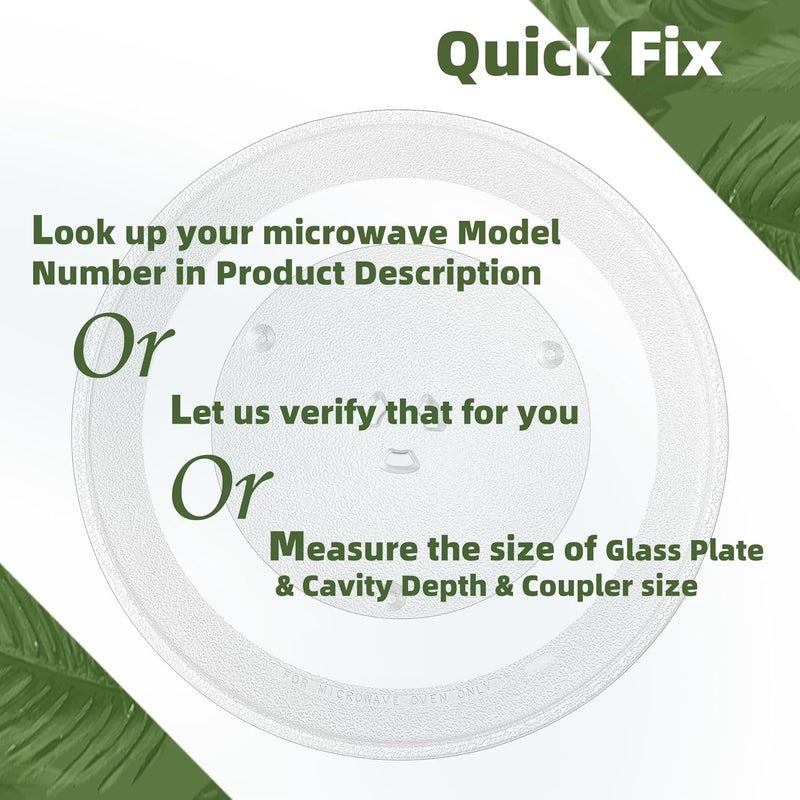 Gemroom 14.2" Microwave Plate For Samsung Microwave Plate Replacement DE74-00023A/20002A Compatible With WB49X10063 14 1/8 inch GE Microwave Glass Plate and W11402532 W10132127 Whirlpool Microwave Glass Plate - Image 5