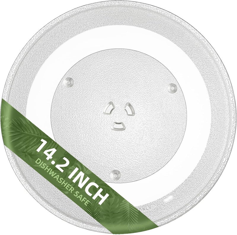 Gemroom 14.2" Microwave Plate For Samsung Microwave Plate Replacement DE74-00023A/20002A Compatible With WB49X10063 14 1/8 inch GE Microwave Glass Plate and W11402532 W10132127 Whirlpool Microwave Glass Plate - Image 1